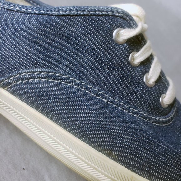 Keds Original Women's Size 8 Lace Up Blue Jean Sneakers Tennis Shoes - Picture 5 of 14